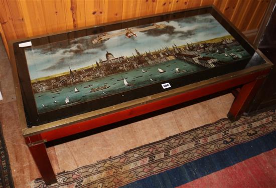 Coffee table with London river scene